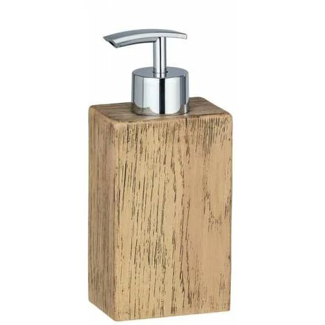 WENKO Distributeur Savon Liquide Marla, Capacité 350 Ml, Polyrésine Effet Bois, 7x16,5x5 Cm, Marron 3 WENKO Distributeur Savon Liquide Marla, Capacité 350 Ml, Polyrésine Effet Bois, 7x16,5x5 Cm, Marron
