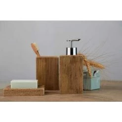 WENKO Distributeur Savon Liquide Marla, Capacité 350 Ml, Polyrésine Effet Bois, 7x16,5x5 Cm, Marron 10 WENKO Distributeur Savon Liquide Marla, Capacité 350 Ml, Polyrésine Effet Bois, 7x16,5x5 Cm, Marron -WENKO Soldes 16527408 4