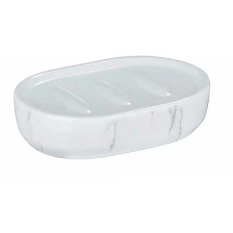 WENKO Porte Savon Adrada, Porte Savon Céramique Aspect Marbre, 12x3x8 Cm, Gris - Blanc 3 WENKO Porte Savon Adrada, Porte Savon Céramique Aspect Marbre, 12x3x8 Cm, Gris - Blanc