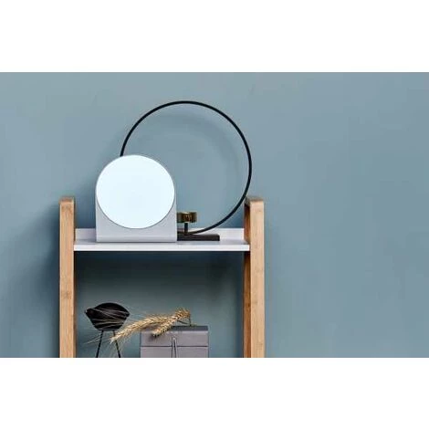 WENKO Miroir Rond Salle De Bain Marcon, Petit Miroir Sur Pied à Poser, Plastique, Ø17 Cm, Gris 4 WENKO Miroir Rond Salle De Bain Marcon, Petit Miroir Sur Pied à Poser, Plastique, Ø17 Cm, Gris – Image 2