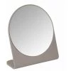 WENKO Miroir Rond Salle De Bain Marcon, Petit Miroir Sur Pied à Poser, Plastique, Ø17 Cm, Taupe -WENKO Soldes 16527444 1