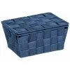 WENKO Panier De Rangement Salle De Bain Avec Couvercle Adria, Petite Boite De Rangement, Polypropylène, 19x14x10 Cm, Bleu Foncé 1 WENKO Panier De Rangement Salle De Bain Avec Couvercle Adria, Petite Boite De Rangement, Polypropylène, 19x14x10 Cm, Bleu Foncé -WENKO Soldes 16527492 1