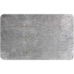 WENKO Tapis De Baignoire Concrete, Tapis De Bain Antidérapant à Ventouses, Plastique Effet Béton, 70x40 Cm, Gris