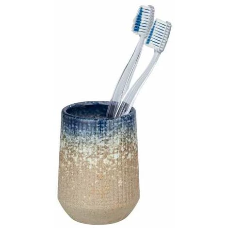 WENKO Porte Brosse à Dent Palace, Gobelet Salle De Bain, Céramique, Ø 7,5x10,5 Cm, Multicolore 4 WENKO Porte Brosse à Dent Palace, Gobelet Salle De Bain, Céramique, Ø 7,5x10,5 Cm, Multicolore – Image 2