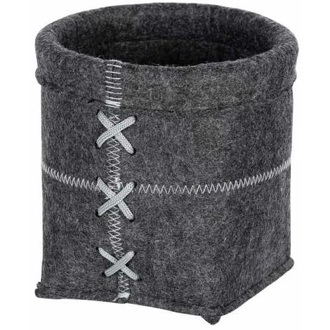 WENKO Panier Feutrine Mara, Panier De Rangement En Feutre S, Vide Poche, Polyester, 15x15 Cm, Anthracite 3 WENKO Panier Feutrine Mara, Panier De Rangement En Feutre S, Vide Poche, Polyester, 15x15 Cm, Anthracite