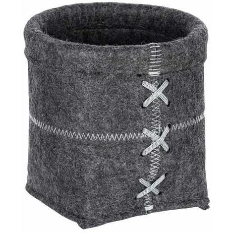 WENKO Panier Feutrine Mara, Panier De Rangement En Feutre S, Vide Poche, Polyester, 15x15 Cm, Anthracite 4 WENKO Panier Feutrine Mara, Panier De Rangement En Feutre S, Vide Poche, Polyester, 15x15 Cm, Anthracite – Image 2