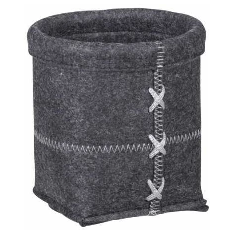 WENKO Panier Feutrine Mara, Panier De Rangement En Feutre S, Vide Poche, Polyester, 15x15 Cm, Anthracite 7 WENKO Panier Feutrine Mara, Panier De Rangement En Feutre S, Vide Poche, Polyester, 15x15 Cm, Anthracite – Image 5