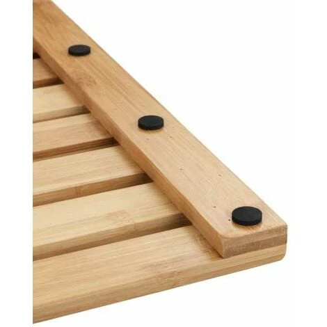 WENKO Caillebotis Douche Bois, Caillebotis Exterieur, Tapis Bambou Salle De Bain, Bambou, 40x60 Cm, Marron 5 WENKO Caillebotis Douche Bois, Caillebotis Exterieur, Tapis Bambou Salle De Bain, Bambou, 40x60 Cm, Marron – Image 3