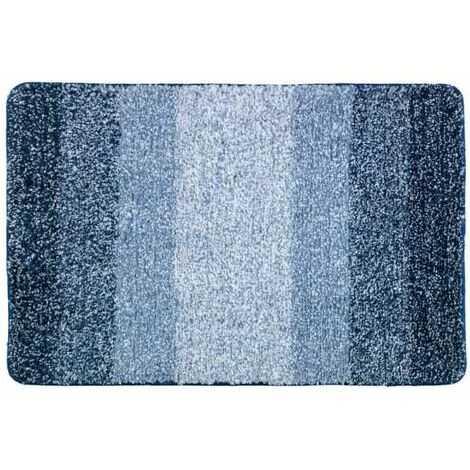 WENKO Tapis De Bain Luso, Tapis Salle De Bain Antidérapant, épaisseur 18 Mm, Polyester Microfibre, 90x60 Cm, Bleu 3 WENKO Tapis De Bain Luso, Tapis Salle De Bain Antidérapant, épaisseur 18 Mm, Polyester Microfibre, 90x60 Cm, Bleu