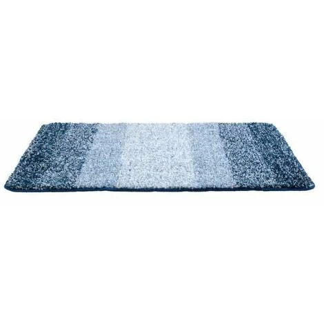 WENKO Tapis De Bain Luso, Tapis Salle De Bain Antidérapant, épaisseur 18 Mm, Polyester Microfibre, 90x60 Cm, Bleu 4 WENKO Tapis De Bain Luso, Tapis Salle De Bain Antidérapant, épaisseur 18 Mm, Polyester Microfibre, 90x60 Cm, Bleu – Image 2