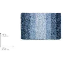 WENKO Tapis De Bain Luso, Tapis Salle De Bain Antidérapant, épaisseur 18 Mm, Polyester Microfibre, 90x60 Cm, Bleu 7 WENKO Tapis De Bain Luso, Tapis Salle De Bain Antidérapant, épaisseur 18 Mm, Polyester Microfibre, 90x60 Cm, Bleu -WENKO Soldes 16527534 3