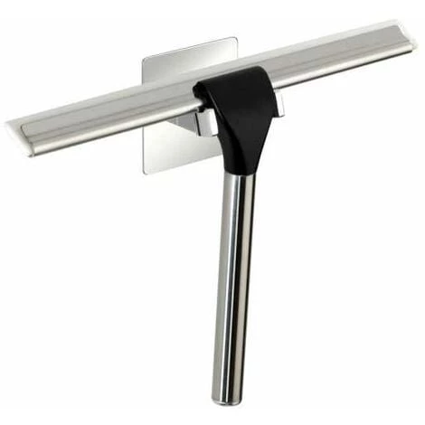 WENKO Raclette De Douche Quadro, Raclette Salle De Bain, Support Mural, Fixation Sans Perçage "Turbo Loc"®, Acier Inox, 23x17,5x5 Cm, Chromé 3 WENKO Raclette De Douche Quadro, Raclette Salle De Bain, Support Mural, Fixation Sans Perçage "Turbo Loc"®, Acier Inox, 23x17,5x5 Cm, Chromé