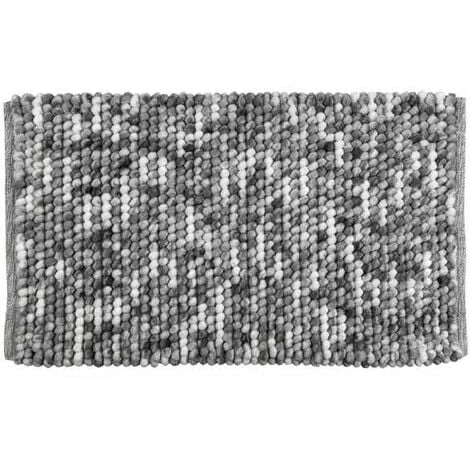 WENKO Tapis De Bain Urdu, Tapis Salle De Bain Anitdérapant, Coton Mélangé, 60x90 Cm, Gris 3 WENKO Tapis De Bain Urdu, Tapis Salle De Bain Anitdérapant, Coton Mélangé, 60x90 Cm, Gris