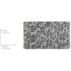 WENKO Tapis De Bain Urdu, Tapis Salle De Bain Anitdérapant, Coton Mélangé, 60x90 Cm, Gris 7 WENKO Tapis De Bain Urdu, Tapis Salle De Bain Anitdérapant, Coton Mélangé, 60x90 Cm, Gris -WENKO Soldes 16527560 3