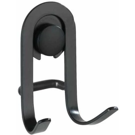 WENKO Crochet Mural Porte Serviette Classic Plus, Crochet Porte Manteaux, Acier Antirouille, 5,5x8,5x4 Cm, Noir 3 WENKO Crochet Mural Porte Serviette Classic Plus, Crochet Porte Manteaux, Acier Antirouille, 5,5x8,5x4 Cm, Noir