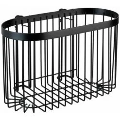 WENKO Etagère De Douche Classic Plus, Panier De Douche Fixation Murale, Acier Antirouille, 26,5x16,5x14,5 Cm, Noir