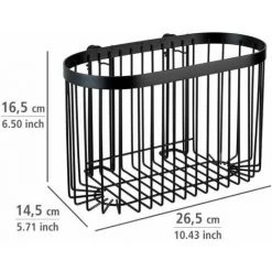 WENKO Etagère De Douche Classic Plus, Panier De Douche Fixation Murale, Acier Antirouille, 26,5x16,5x14,5 Cm, Noir 11 WENKO Etagère De Douche Classic Plus, Panier De Douche Fixation Murale, Acier Antirouille, 26,5x16,5x14,5 Cm, Noir -WENKO Soldes 16527569 5