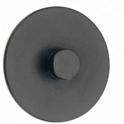 WENKO Adaptateur Turbo-Loc Pour Série Classic Plus, Lot De 2, Fixation Sans Perçage - Pastilles Adhésives, Fixation Extrêmement Forte Sur Toutes Les Surfaces Lisses, Plastique, Ø 6,3x1,4 Cm, Noir