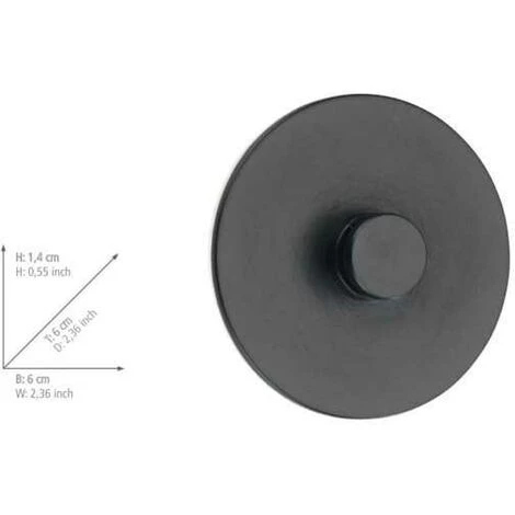 WENKO Adaptateur Turbo-Loc Pour Série Classic Plus, Lot De 2, Fixation Sans Perçage - Pastilles Adhésives, Fixation Extrêmement Forte Sur Toutes Les Surfaces Lisses, Plastique, Ø 6,3x1,4 Cm, Noir 6 WENKO Adaptateur Turbo-Loc Pour Série Classic Plus, Lot De 2, Fixation Sans Perçage - Pastilles Adhésives, Fixation Extrêmement Forte Sur Toutes Les Surfaces Lisses, Plastique, Ø 6,3x1,4 Cm, Noir – Image 4