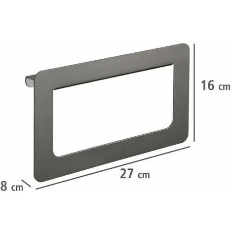 WENKO Porte Serviettes Salle De Bain Mural Uno Montella, Anneau Porte Serviette Salle De Bain Mural, Aluminium, 27x16x8 Cm, Anthracite 5 WENKO Porte Serviettes Salle De Bain Mural Uno Montella, Anneau Porte Serviette Salle De Bain Mural, Aluminium, 27x16x8 Cm, Anthracite – Image 3