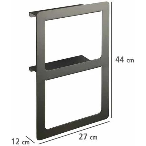 WENKO Porte Serviettes Salle De Bain Mural Duo Montella, Anneau Porte Serviette Salle De Bain Mural, Aluminium, 27x44x12 Cm, Anthracite 6 WENKO Porte Serviettes Salle De Bain Mural Duo Montella, Anneau Porte Serviette Salle De Bain Mural, Aluminium, 27x44x12 Cm, Anthracite – Image 4