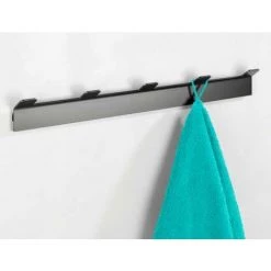 WENKO Patère Murale Montella, Patère Crochets Mural Salle De Bain, Crochet Porte Serviette, Aluminium, 49x5,8x3,3 Cm, Anthracite 11 WENKO Patère Murale Montella, Patère Crochets Mural Salle De Bain, Crochet Porte Serviette, Aluminium, 49x5,8x3,3 Cm, Anthracite -WENKO Soldes 16527589 5