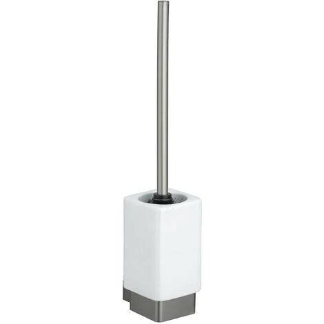 WENKO Brosse WC Murale Montella, Brosse WC Suspendue, Brosse WC Noire, Aluminium - Céramique, 7,3x40x10,3 Cm, Anthracite - Blanc 3 WENKO Brosse WC Murale Montella, Brosse WC Suspendue, Brosse WC Noire, Aluminium - Céramique, 7,3x40x10,3 Cm, Anthracite - Blanc