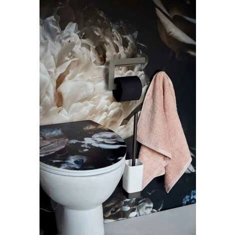 WENKO Brosse WC Murale Montella, Brosse WC Suspendue, Brosse WC Noire, Aluminium - Céramique, 7,3x40x10,3 Cm, Anthracite - Blanc 7 WENKO Brosse WC Murale Montella, Brosse WC Suspendue, Brosse WC Noire, Aluminium - Céramique, 7,3x40x10,3 Cm, Anthracite - Blanc – Image 5