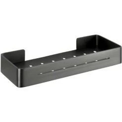 WENKO Etagère De Douche Murale Montella, Panier De Douche Mural, Aluminium, 32,4x5x12,8 Cm, Anthracite