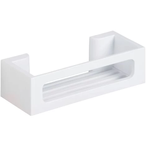 WENKO Etagère De Douche Murale Sans Perçage Bralia, Panier De Douche Fixation Sans Perçage Power-Loc®, Plastique, 30x8,5x12 Cm, Blanc 3 WENKO Etagère De Douche Murale Sans Perçage Bralia, Panier De Douche Fixation Sans Perçage Power-Loc®, Plastique, 30x8,5x12 Cm, Blanc