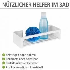 WENKO Etagère De Douche Murale Sans Perçage Bralia, Panier De Douche Fixation Sans Perçage Power-Loc®, Plastique, 30x8,5x12 Cm, Blanc 9 WENKO Etagère De Douche Murale Sans Perçage Bralia, Panier De Douche Fixation Sans Perçage Power-Loc®, Plastique, 30x8,5x12 Cm, Blanc -WENKO Soldes 16527596 3