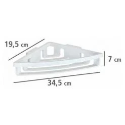 WENKO Etagère D'angle De Douche Murale Bralia, Panier D'angle De Douche Fixation Sans Perçage Power-Loc®, Plastique, 34,5x8,5x19,5 Cm, Blanc 10 WENKO Etagère D'angle De Douche Murale Bralia, Panier D'angle De Douche Fixation Sans Perçage Power-Loc®, Plastique, 34,5x8,5x19,5 Cm, Blanc -WENKO Soldes 16527597 4