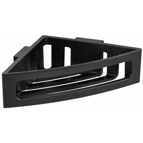 WENKO Etagère D'angle De Douche Murale Bralia, Panier D'angle De Douche Fixation Sans Perçage Power-Loc®, Plastique, 34,5x8,5x19,5 Cm, Noir 3 WENKO Etagère D'angle De Douche Murale Bralia, Panier D'angle De Douche Fixation Sans Perçage Power-Loc®, Plastique, 34,5x8,5x19,5 Cm, Noir