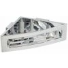 WENKO Etagère D'angle De Douche Murale Bralia, Panier D'angle De Douche Fixation Sans Perçage Power-Loc®, Plastique, 34,5x8,5x19,5 Cm, Chromé