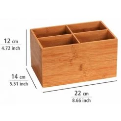 WENKO Boite Bambou Salle De Bain Avec 4 Compartiments Terra, Organiseur Salle De Bain Bois, Bambou, 22x12x14 Cm, Marron 10 WENKO Boite Bambou Salle De Bain Avec 4 Compartiments Terra, Organiseur Salle De Bain Bois, Bambou, 22x12x14 Cm, Marron -WENKO Soldes 16527604 4