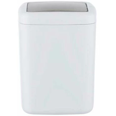 WENKO Mini Poubelle Salle De Bain Barcelona, Poubelle à Couvercle Basculant, Capacité 3L, Plastique Incassable Sans BPA, 15x20x15 Cm, Blanc 4 WENKO Mini Poubelle Salle De Bain Barcelona, Poubelle à Couvercle Basculant, Capacité 3L, Plastique Incassable Sans BPA, 15x20x15 Cm, Blanc – Image 2