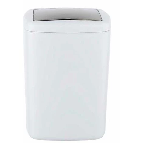 WENKO Petite Poubelle Salle De Bain Barcelona, Poubelle à Couvercle Basculant, Capacité 8.5L, Plastique Incassable Sans BPA, 20,5x28,5x20,5 Cm, Blanc 4 WENKO Petite Poubelle Salle De Bain Barcelona, Poubelle à Couvercle Basculant, Capacité 8.5L, Plastique Incassable Sans BPA, 20,5x28,5x20,5 Cm, Blanc – Image 2