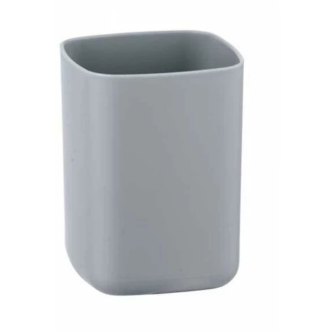 WENKO Gobelet Salle De Bain Barcelona, Porte Brosse à Dent, Plastique Incassable Sans BPA, 7x10x7 Cm, Gris 3 WENKO Gobelet Salle De Bain Barcelona, Porte Brosse à Dent, Plastique Incassable Sans BPA, 7x10x7 Cm, Gris