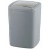 WENKO Petite Poubelle Salle De Bain Barcelona, Poubelle à Couvercle Basculant, Capacité 8.5L, Plastique Incassable Sans BPA, 20,5x28,5x20,5 Cm, Gris -WENKO Soldes 16527623 1