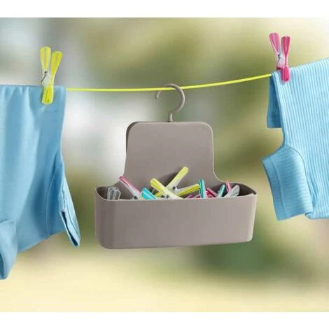 WENKO Panier De Douche à Suspendre Barcelona, Etagère De Douche à Suspendre, Plastique Sans BPA, 26x24x9 Cm, Taupe 6 WENKO Panier De Douche à Suspendre Barcelona, Etagère De Douche à Suspendre, Plastique Sans BPA, 26x24x9 Cm, Taupe – Image 4