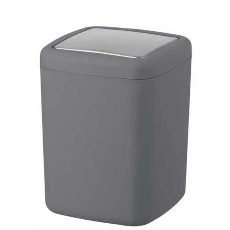 WENKO Mini Poubelle Salle De Bain Barcelona, Poubelle à Couvercle Basculant, Capacité 3L, Plastique Incassable Sans BPA, 15x20x15 Cm, Anthracite 3 WENKO Mini Poubelle Salle De Bain Barcelona, Poubelle à Couvercle Basculant, Capacité 3L, Plastique Incassable Sans BPA, 15x20x15 Cm, Anthracite