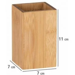 WENKO Porte Brosse à Dent Bois Padua, Gobelet Brosse à Dent Bois, Bambou, 7x11x7 Cm, Marron 9 WENKO Porte Brosse à Dent Bois Padua, Gobelet Brosse à Dent Bois, Bambou, 7x11x7 Cm, Marron -WENKO Soldes 16527639 3