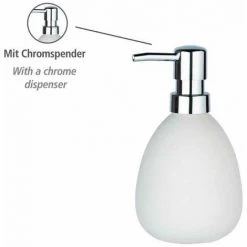 WENKO Distributeur Savon Liquide Céramique Polaris, Capacité 390 Ml, Céramique, 9,5x16x9 Cm, Blanc Mat 8 WENKO Distributeur Savon Liquide Céramique Polaris, Capacité 390 Ml, Céramique, 9,5x16x9 Cm, Blanc Mat -WENKO Soldes 16527645 2