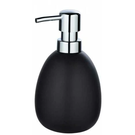 WENKO Distributeur Savon Liquide Céramique Polaris, Capacité 390 Ml, Céramique, 9,5x16x9 Cm, Noir Mat 3 WENKO Distributeur Savon Liquide Céramique Polaris, Capacité 390 Ml, Céramique, 9,5x16x9 Cm, Noir Mat