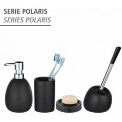 WENKO Porte Brosse WC Céramique Polaris, Brosse WC Noire, Céramique, 5x36x14,5 Cm, Noir Mat 11 WENKO Porte Brosse WC Céramique Polaris, Brosse WC Noire, Céramique, 5x36x14,5 Cm, Noir Mat -WENKO Soldes 16527650 5