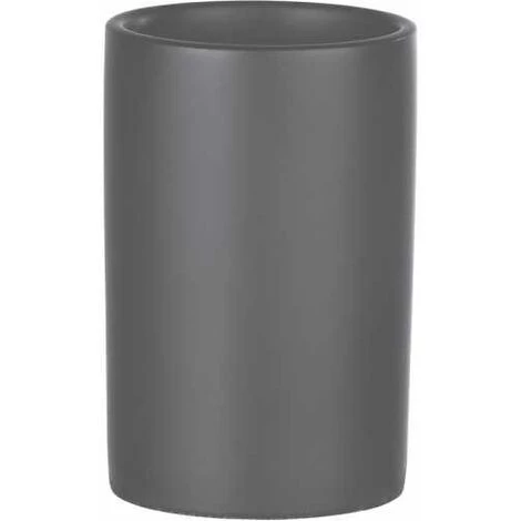 WENKO Porte Brosse à Dent Céramique Polaris, Gobelet Salle De Bain, Céramique, Ø 7x11 Cm, Gris Mat 3 WENKO Porte Brosse à Dent Céramique Polaris, Gobelet Salle De Bain, Céramique, Ø 7x11 Cm, Gris Mat