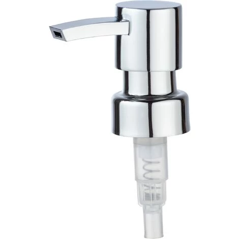 WENKO Pompe Savon Liquide, Pompe Distributeur Savon Liquide De Rechange, Design Carré, Ouverture Ø 28 Mm, Zinc, 6x18x3,4 Cm, Chromé 3 WENKO Pompe Savon Liquide, Pompe Distributeur Savon Liquide De Rechange, Design Carré, Ouverture Ø 28 Mm, Zinc, 6x18x3,4 Cm, Chromé
