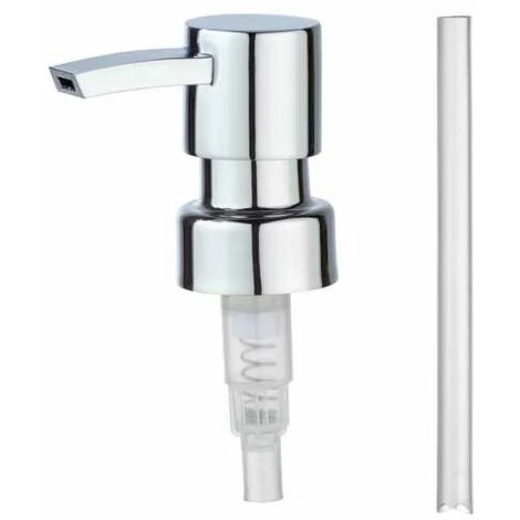 WENKO Pompe Savon Liquide, Pompe Distributeur Savon Liquide De Rechange, Design Carré, Ouverture Ø 28 Mm, Zinc, 6x18x3,4 Cm, Chromé 4 WENKO Pompe Savon Liquide, Pompe Distributeur Savon Liquide De Rechange, Design Carré, Ouverture Ø 28 Mm, Zinc, 6x18x3,4 Cm, Chromé – Image 2