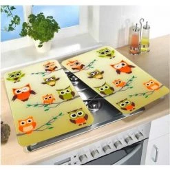WENKO Protection Plaque De Cuisson, Protection Plaque Induction En Verre Trempé "Chouette", Lot De 2, 30 X 52 Cm 7 WENKO Protection Plaque De Cuisson, Protection Plaque Induction En Verre Trempé "Chouette", Lot De 2, 30 X 52 Cm -WENKO Soldes 16527664 3