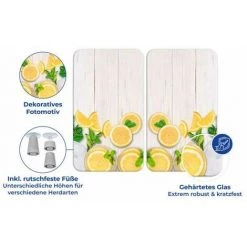 WENKO Protection Plaque De Cuisson, Couvre Plaque De Cuisson En Verre "Citrons", Lot De 2, 30 X 52 Cm 11 WENKO Protection Plaque De Cuisson, Couvre Plaque De Cuisson En Verre "Citrons", Lot De 2, 30 X 52 Cm -WENKO Soldes 16527668 5